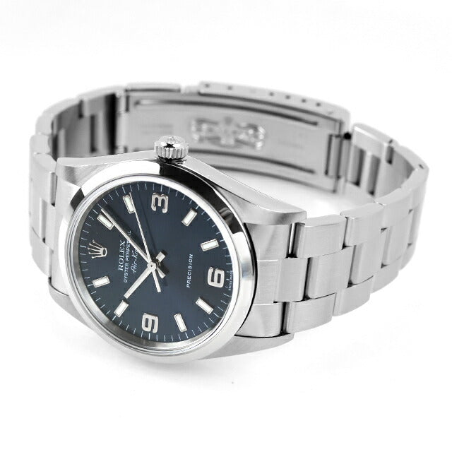 中古 美品 ロレックス ROLEX エアキング 369 アラビア Aシリアル A番 1998年 1999年 アナログ 腕時計 ブランド メンズ ネイビー UW-RX-AK-00001