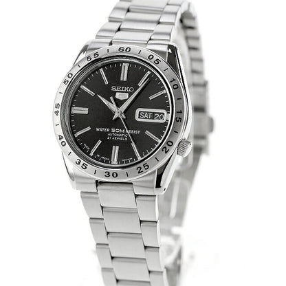 中古 美品 セイコー SEIKO 5 海外モデル セイコーファイブ デイデイト 逆輸入 SNKE01K1 アナログ 腕時計 ブランド メンズ ブラック 黒 UW-SJ-5S-00007