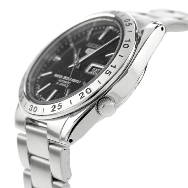 中古 美品 セイコー SEIKO 5 海外モデル セイコーファイブ デイデイト 逆輸入 SNKE01K1 アナログ 腕時計 ブランド メンズ ブラック 黒 UW-SJ-5S-00007