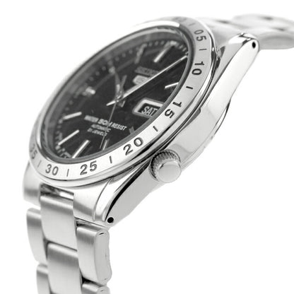 中古 美品 セイコー SEIKO 5 海外モデル セイコーファイブ デイデイト 逆輸入 SNKE01K1 アナログ 腕時計 ブランド メンズ ブラック 黒 UW-SJ-5S-00007