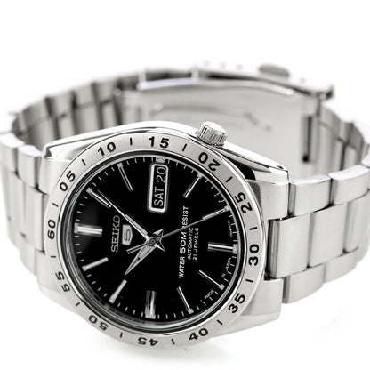 中古 美品 セイコー SEIKO 5 海外モデル セイコーファイブ デイデイト 逆輸入 SNKE01K1 アナログ 腕時計 ブランド メンズ ブラック 黒 UW-SJ-5S-00007