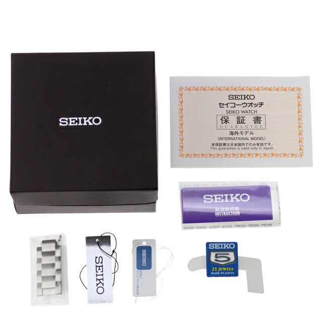 中古 美品 セイコー SEIKO 5 海外モデル セイコーファイブ デイデイト 逆輸入 SNKE01K1 アナログ 腕時計 ブランド メンズ ブラック 黒 UW-SJ-5S-00007