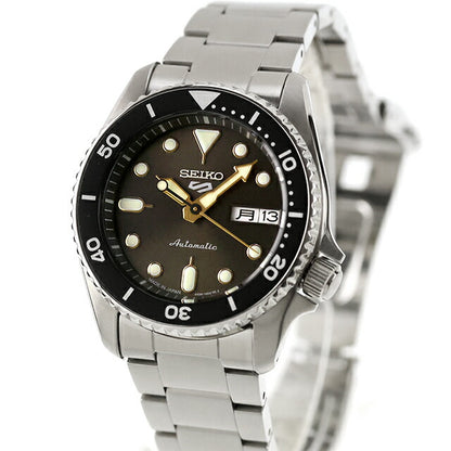 中古 美品 セイコー SEIKO 5 スポーツ SKX Series 4R35 自動巻き SBSA301 アナログ 腕時計 ブランド メンズ ブラック 黒 UW-SJ-5S-00009