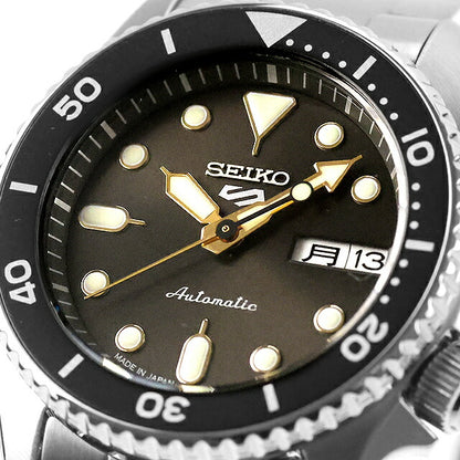 中古 美品 セイコー SEIKO 5 スポーツ SKX Series 4R35 自動巻き SBSA301 アナログ 腕時計 ブランド メンズ ブラック 黒 UW-SJ-5S-00009