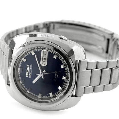 中古 セイコー SEIKO 5ACTUS ファイブアクタス 当時モノ社外ブレス 1971年1月製造 7019-7010 アナログ 腕時計 ブランド メンズ ネイビー UW-SJ-5S-00015