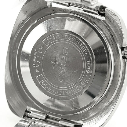 中古 セイコー SEIKO 5ACTUS ファイブアクタス 当時モノ社外ブレス 1971年1月製造 7019-7010 アナログ 腕時計 ブランド メンズ ネイビー UW-SJ-5S-00015