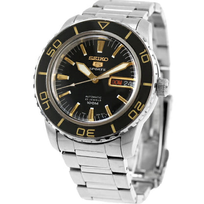 中古 セイコー SEIKO 5スポーツ 逆輸入モデル デイデイト ファイブ SNZH 7S36-04N0 アナログ 腕時計 ブランド メンズ ブラック UW-SJ-5S-00016