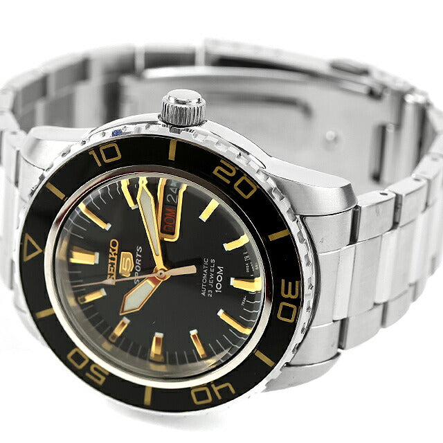 中古 セイコー SEIKO 5スポーツ 逆輸入モデル デイデイト ファイブ SNZH 7S36-04N0 アナログ 腕時計 ブランド メンズ ブラック UW-SJ-5S-00016