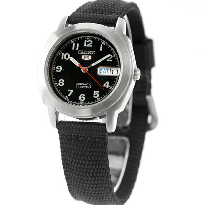中古 セイコー SEIKO ファイブ 5 フルアラビア ミリタリー調 7S26-0400 アナログ 腕時計 ブランド メンズ ブラック UW-SJ-5S-00017