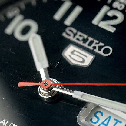 中古 セイコー SEIKO ファイブ 5 フルアラビア ミリタリー調 7S26-0400 アナログ 腕時計 ブランド メンズ ブラック UW-SJ-5S-00017