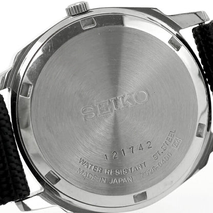 中古 セイコー SEIKO ファイブ 5 フルアラビア ミリタリー調 7S26-0400 アナログ 腕時計 ブランド メンズ ブラック UW-SJ-5S-00017