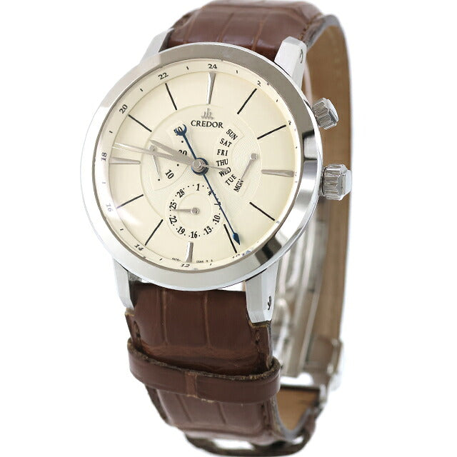 中古 セイコー SEIKO クレドール ノード レトログラード パワーリザーブ デイデイト 4S76-00A0 GCBT993 アナログ 腕時計 ブランド メンズ UW-SJ-CR-00004