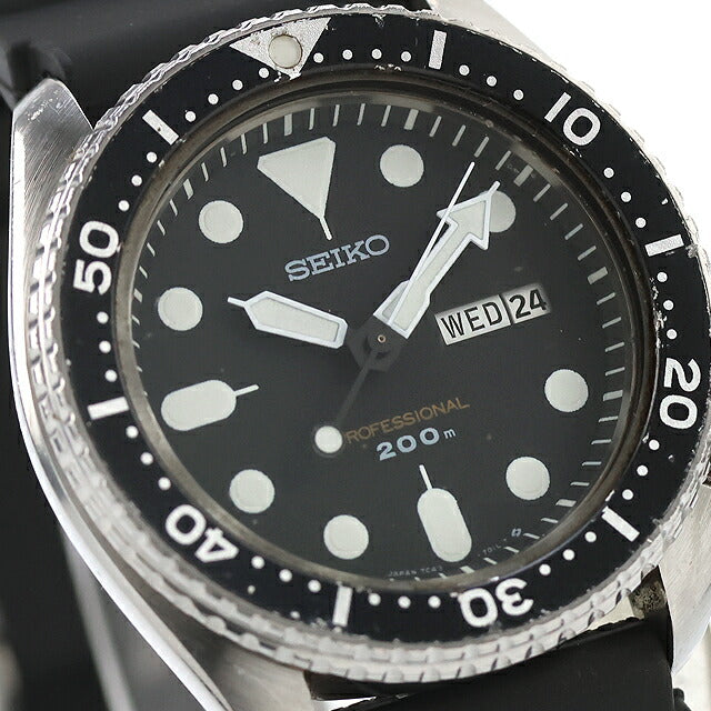 中古 セイコー SEIKO プロフェッショナル ダイバー 200m 7C43 ダイバーズウォッチ オールドクオーツ 1985年10月製造 7043-7010 腕時計 メンズ UW-SJ-DV-00003