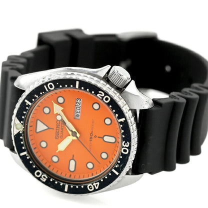 中古 セイコー SEIKO ダイバーズウォッチ 150m オレンジ 7548 オールドクオーツ 1982年2月製造 7548-700C アナログ 腕時計 ブランド メンズ UW-SJ-DV-00004