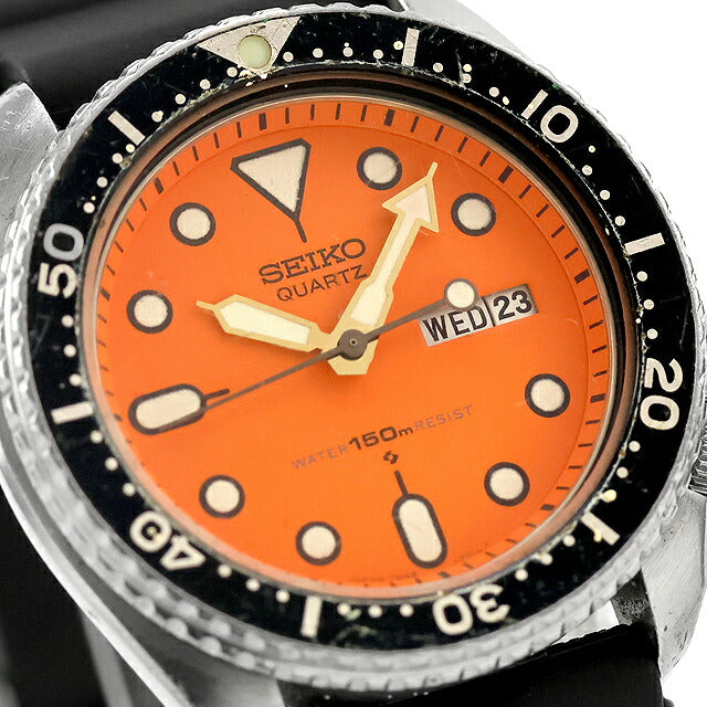 中古 セイコー SEIKO ダイバーズウォッチ 150m オレンジ 7548 オールド
