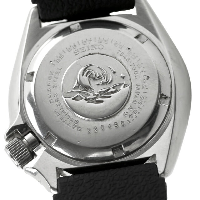 中古 セイコー SEIKO ダイバーズウォッチ 150m オレンジ 7548 オールド