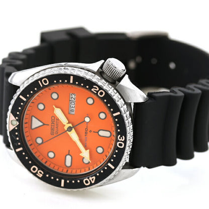 中古 セイコー SEIKO ダイバーズウォッチ 150m オレンジ 7548 オールドクオーツ 1982年1月製造 7548-700C アナログ 腕時計 ブランド メンズ UW-SJ-DV-00005