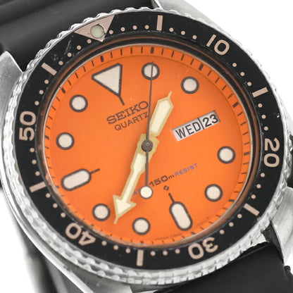 中古 セイコー SEIKO ダイバーズウォッチ 150m オレンジ 7548 オールドクオーツ 1982年1月製造 7548-700C アナログ 腕時計 ブランド メンズ UW-SJ-DV-00005