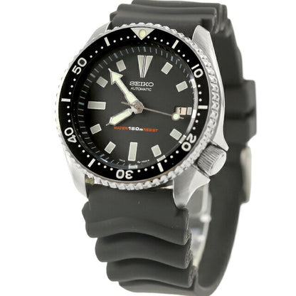 中古 セイコー SEIKO ダイバー 150m 自動巻き 7002 ダイバーズウォッチ 1993年10月製造 7002-7000 アナログ 腕時計 ブランド メンズ ブラック UW-SJ-DV-00006