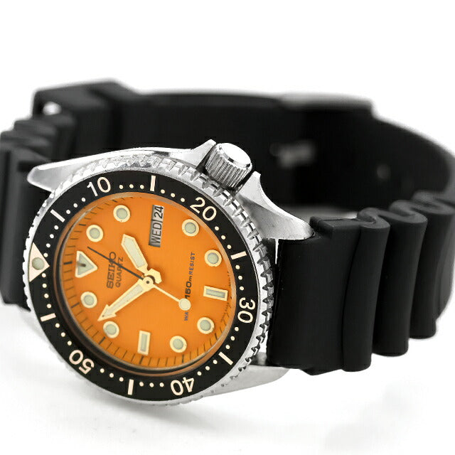 中古 セイコー SEIKO ダイバー 150m ボーイズ ダイバーズウォッチ 6458 オレンジ 1981年10月製造 6458-600A アナログ 腕時計 ブランド メンズ UW-SJ-DV-00008