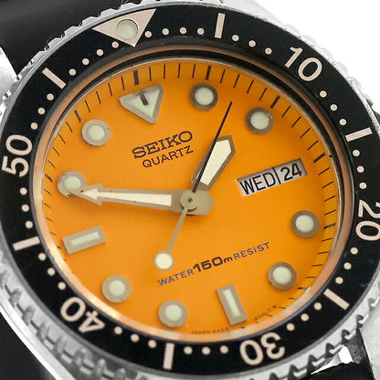 中古 セイコー SEIKO ダイバー 150m ボーイズ ダイバーズウォッチ 6458 オレンジ 1981年10月製造 6458-600A アナログ 腕時計 ブランド メンズ UW-SJ-DV-00008