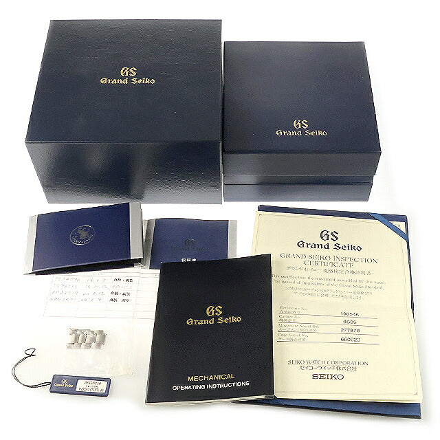 中古 セイコー SEIKO グランドセイコー 9Sメカニカル ブライトチタン 廃盤モデル SBGR259 アナログ 腕時計 ブランド メンズ シルバー UW-SJ-GS-00008