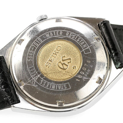 中古 セイコー SEIKO グランドセイコー 56GS ハイビート 5645-7010 5645-7010 アナログ 腕時計 ブランド メンズ シルバー ブラック UW-SJ-GS-00009