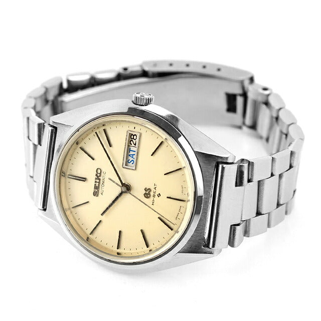 中古 セイコー SEIKO グランドセイコー 56GS デイデイト ハイビート 1970年製 アナログ 腕時計 ブランド メンズ クリーム UW-SJ-GS-00014