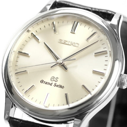 中古 メーカーOH済 セイコー SEIKO グランドセイコー 8J年差クオーツ 34mm 社外ワニ革ベルト カイマン アナログ 腕時計 ブランド メンズ UW-SJ-GS-00016