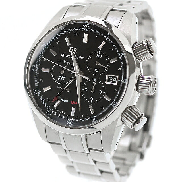 中古 セイコー SEIKO グランドセイコー スポーツコレクション スプリングドライブ クロノグラフ GMT SBGC203 (9R86-0AA0) 腕時計 メンズ UW-SJ-GS-00025