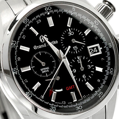 中古 セイコー SEIKO グランドセイコー スポーツコレクション スプリングドライブ クロノグラフ GMT SBGC203 (9R86-0AA0) 腕時計 メンズ UW-SJ-GS-00025