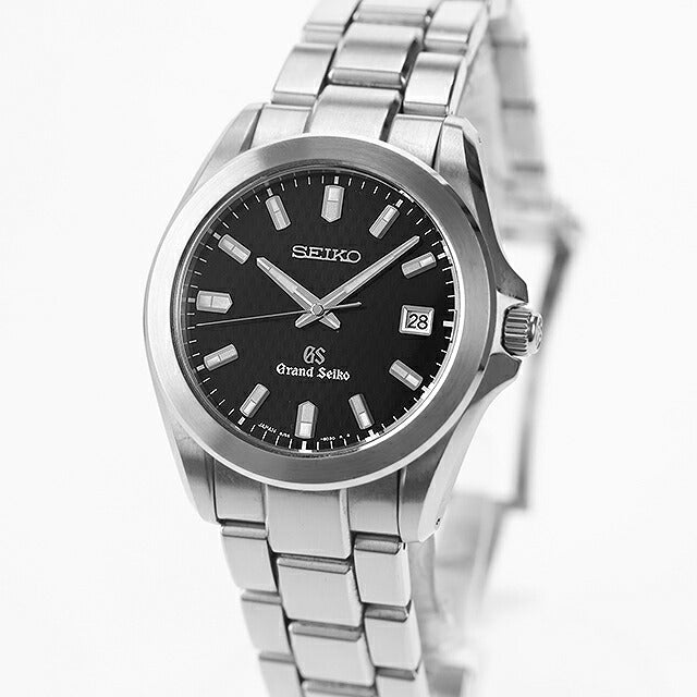 中古 セイコー SEIKO グランドセイコー デイト クオーツ 8J56-8020 SBGF021 アナログ 腕時計 ブランド メンズ ブラック UW-SJ-GS-00032