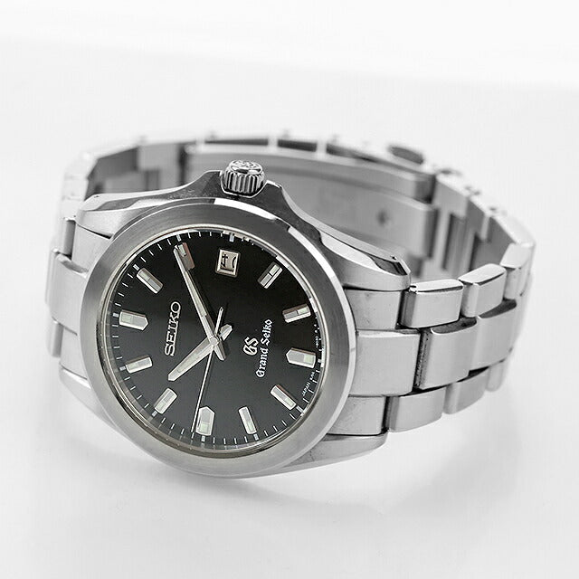 中古 セイコー SEIKO グランドセイコー デイト クオーツ 8J56-8020 SBGF021 アナログ 腕時計 ブランド メンズ ブラック UW-SJ-GS-00032