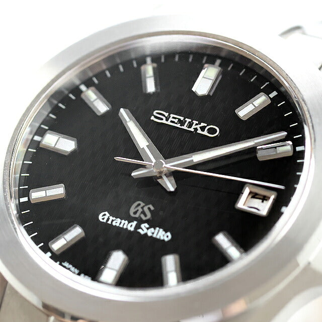 中古 セイコー SEIKO グランドセイコー デイト クオーツ 8J56-8020 SBGF021 アナログ 腕時計 ブランド メンズ ブラック UW-SJ-GS-00032