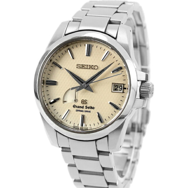 中古 セイコー SEIKO グランドセイコー ヘリテージコレクション スプリングドライブ 9R65 9R65-0AG1 アナログ 腕時計 ブランド メンズ アイボリー UW-SJ-GS-00035