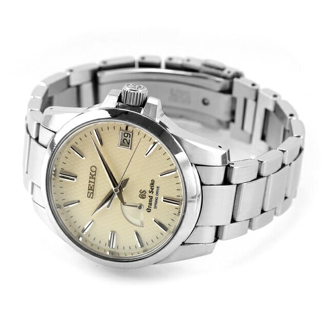 中古 セイコー SEIKO グランドセイコー ヘリテージコレクション スプリングドライブ 9R65 9R65-0AG1 アナログ 腕時計 ブランド メンズ アイボリー UW-SJ-GS-00035