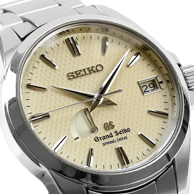 中古 セイコー SEIKO グランドセイコー ヘリテージコレクション スプリングドライブ 9R65 9R65-0AG1 アナログ 腕時計 ブランド メンズ アイボリー UW-SJ-GS-00035