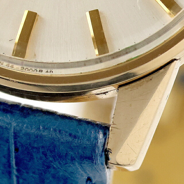 中古 OH済 セイコー SEIKO キングセイコー 44KS セカンドモデル 44-2000 盾メダリオン アナログ 腕時計 ブランド メンズ ホワイト ブルー UW-SJ-KS-00007
