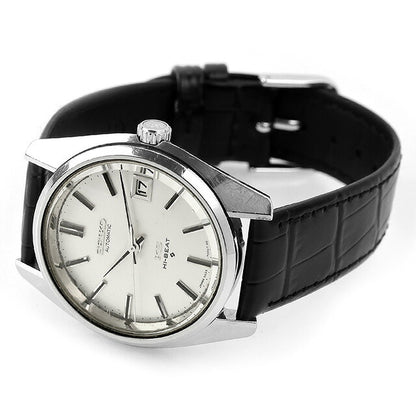 中古 セイコー SEIKO キングセイコー 56KS ハイビート 1969年製 ワンピースケース アナログ 腕時計 ブランド メンズ シルバー ブラック UW-SJ-KS-00008
