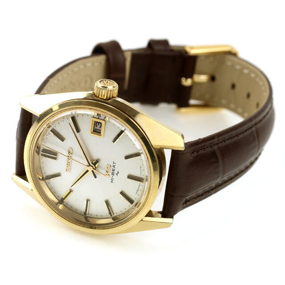 中古 セイコー SEIKO キングセイコー 45KS デイト 1972年製 10振動 アナログ 腕時計 ブランド メンズ シルバー ブラウン UW-SJ-KS-00009
