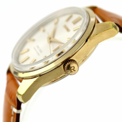 中古 セイコー SEIKO キングセイコー 44KS デイト 手巻き 1967年製 アナログ 腕時計 ブランド メンズ ホワイト キャメル UW-SJ-KS-00012
