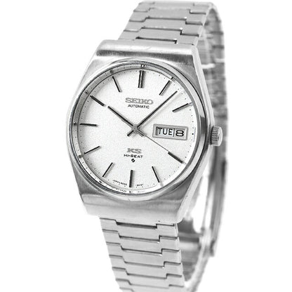 Used Overhauled Seiko SEIKO King Seiko Day Date Tonneau Case Satin Dial Made in 1975 Analog Watch Brand Men&