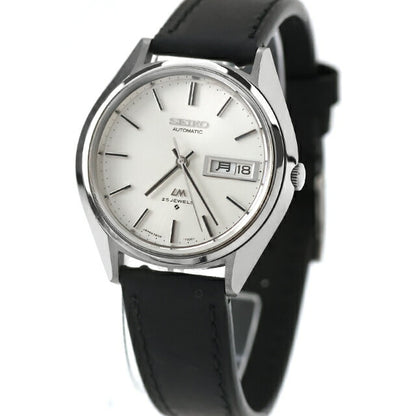 中古 セイコー SEIKO ロードマチック LM デイデイト 日付曜日 1973年1月製造 5606-7191 アナログ 腕時計 ブランド メンズ ホワイト ブラック UW-SJ-LM-00002