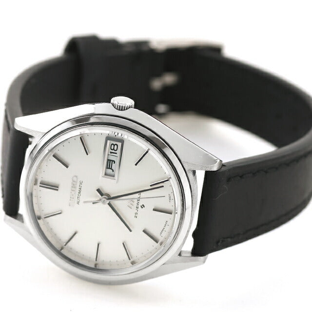 中古 セイコー SEIKO ロードマチック LM デイデイト 日付曜日 1973年1月製造 5606-7191 アナログ 腕時計 ブランド メンズ ホワイト ブラック UW-SJ-LM-00002