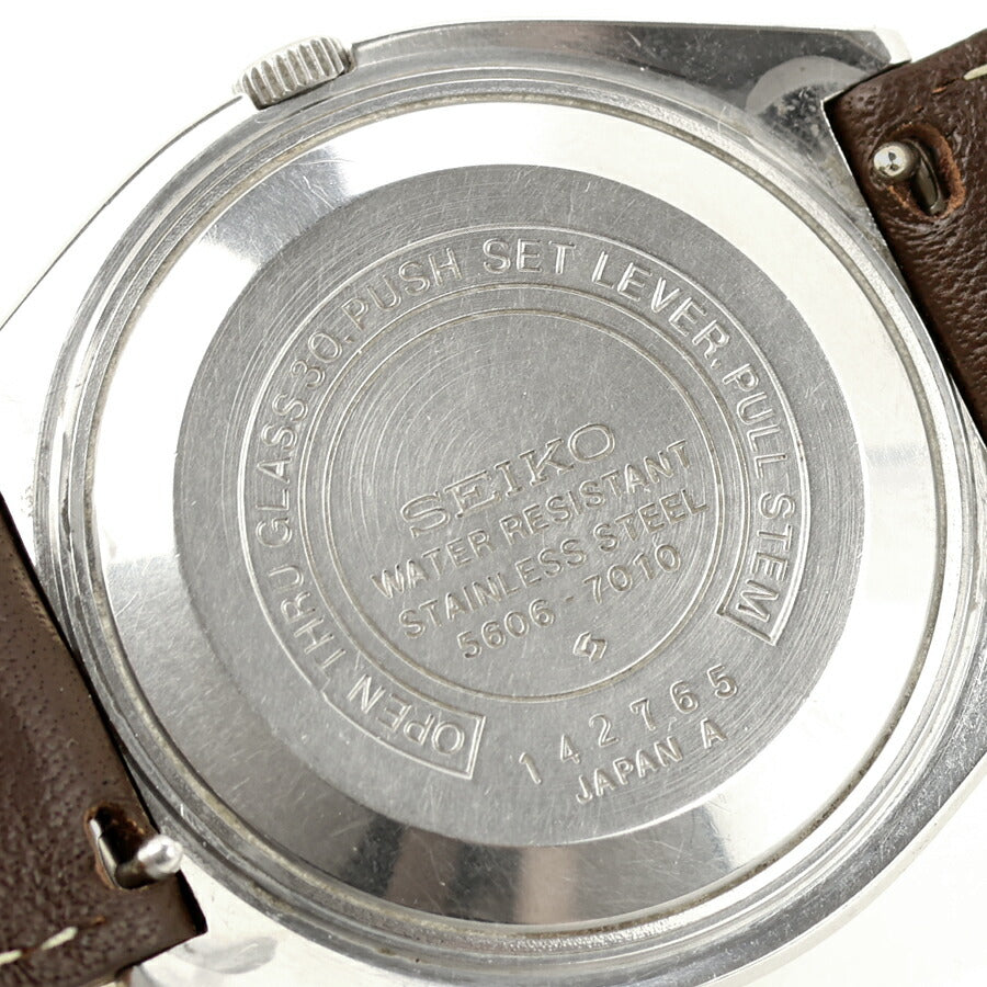 中古 訳アリ セイコー SEIKO ロードマチック LM Lord Matic 25石 1971年4月製 絹目ダイヤル カレンダー不良 5606-7010 アナログ 腕時計 UW-SJ-OT-00031