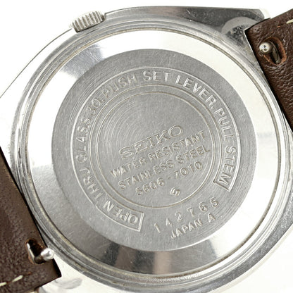 中古 訳アリ セイコー SEIKO ロードマチック LM Lord Matic 25石 1971年4月製 絹目ダイヤル カレンダー不良 5606-7010 アナログ 腕時計 UW-SJ-OT-00031