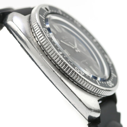 中古 セイコー SEIKO セカンドダイバー 後期型 植村ダイバー 2nd ビンテージ 6105-8110 アナログ 腕時計 ブランド メンズ ブラック 黒 UW-SJ-OT-00034