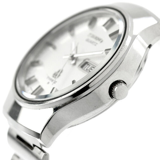 中古 セイコー SEIKO TYPE2 デイデイト タイプツー オールドクオーツ ビンテージ 7546-8070 アナログ 腕時計 ブランド メンズ シルバー UW-SJ-OT-00035