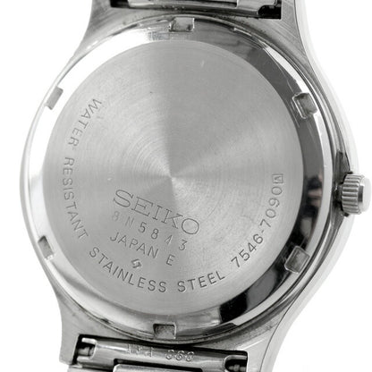 中古 セイコー SEIKO TYPE2 デイデイト タイプツー オールドクオーツ ビンテージ 7546-8070 アナログ 腕時計 ブランド メンズ シルバー UW-SJ-OT-00035
