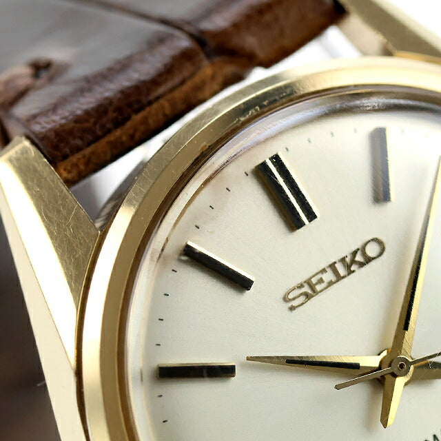 中古 ベルト新品 セイコー SEIKO ロードマーベル 36000 手巻き ハイビート 金色 バーインデックス 1969年製 5740-8000 腕時計 メンズ UW-SJ-OT-00038